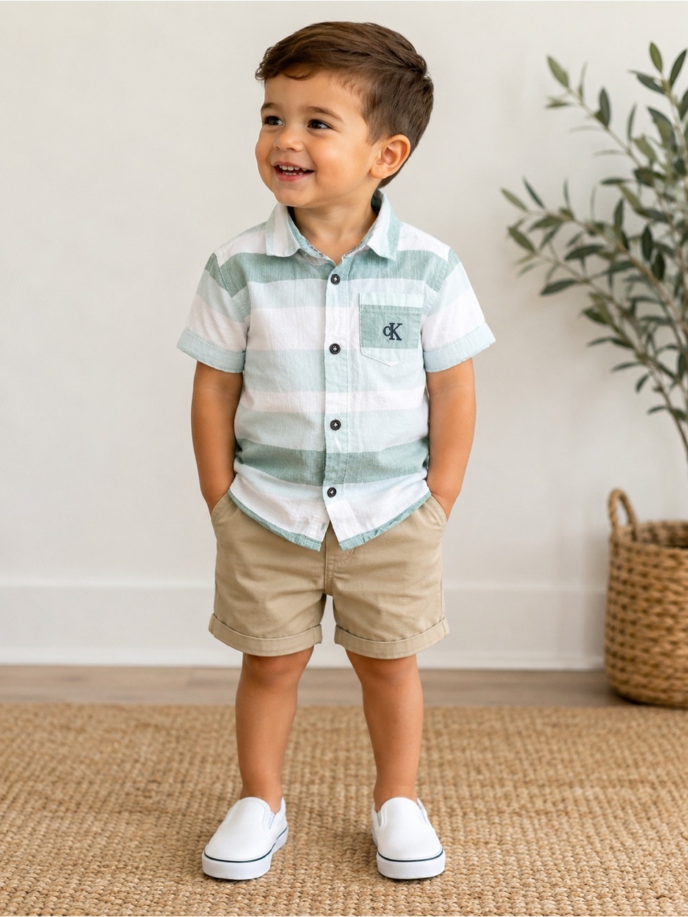 Calvin Klein Jeans Toddler Button-Up Shirt – Size 2T